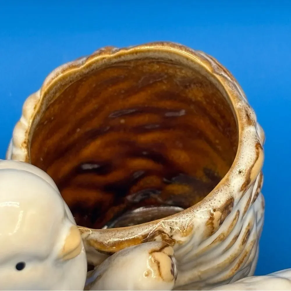 Yankee Candle Love Birds w/ Nest Votive Candle Holder Rustic Country Farmhouse